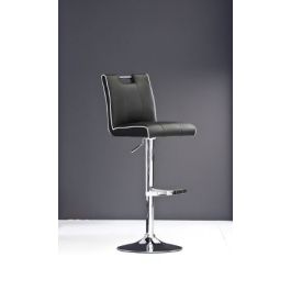 T-1214 Modern Black Leatherette Adjustable Bar Stool