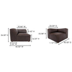 Form Corner Chair Espresso Brown Leather