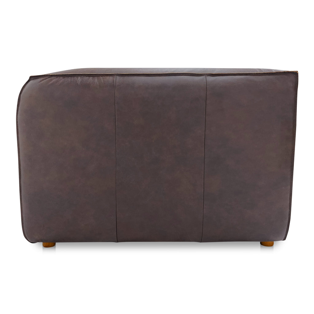 Form Corner Chair Espresso Brown Leather