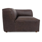 Form Corner Chair Espresso Brown Leather