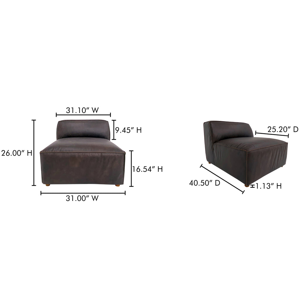 Form Slipper Chair Espresso Brown Leather