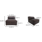 Form Slipper Chair Espresso Brown Leather