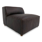 Form Slipper Chair Espresso Brown Leather