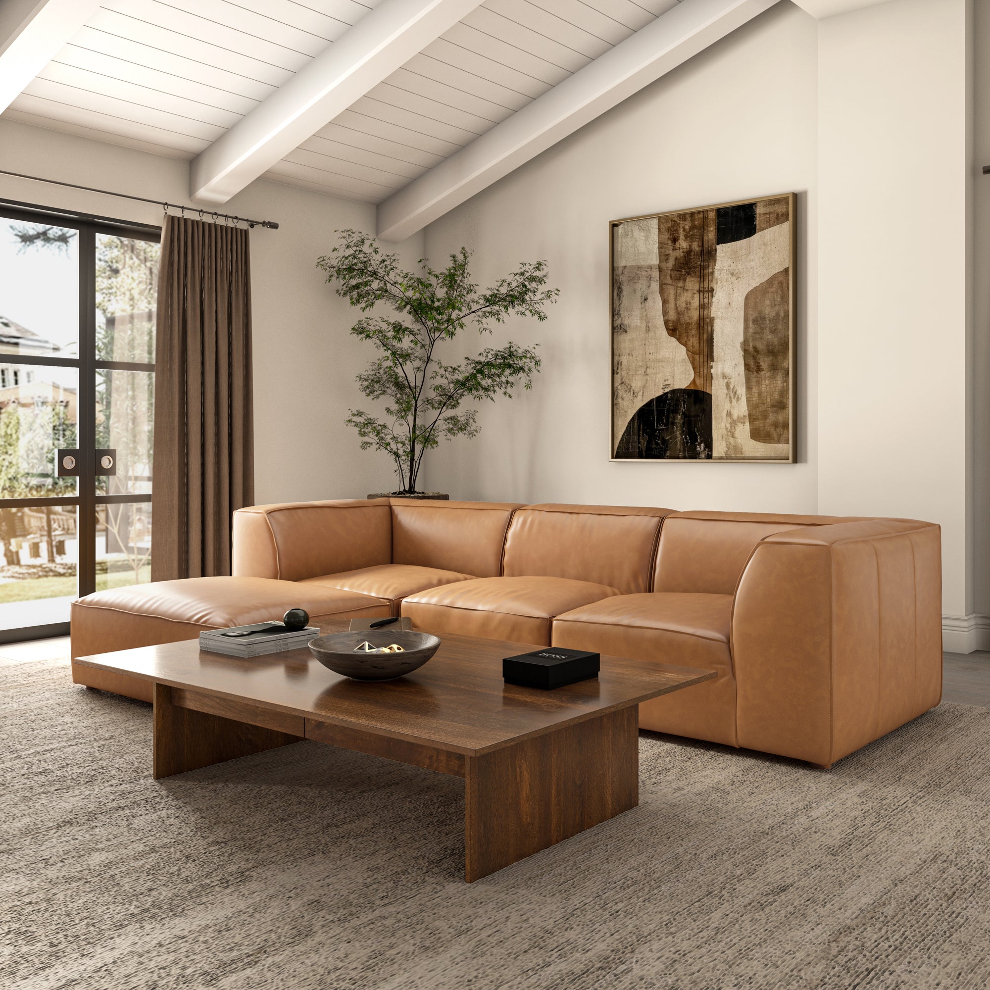 Form Slipper Chair Sonoran Tan Leather