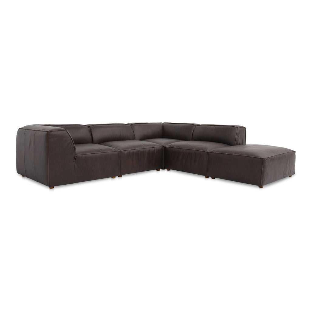 Form Classic L-Shaped Modular Sectional Espresso Brown