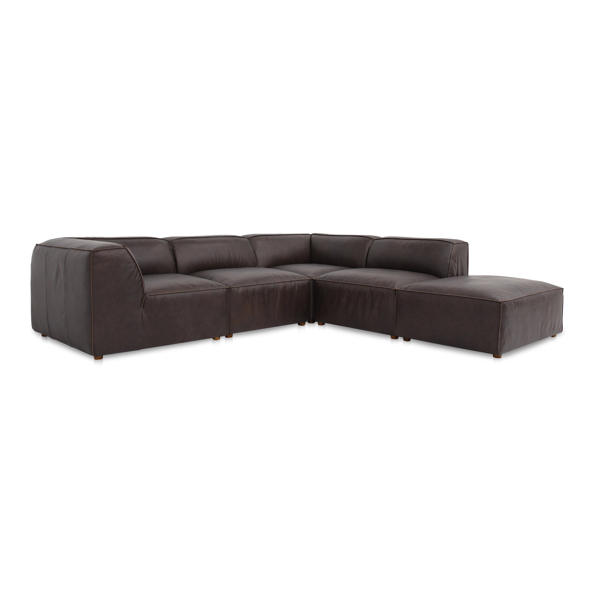 Form Classic L-Shaped Modular Sectional Espresso Brown