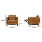 Bridgers Power Recliner Chair Tan Leather