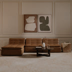 Lino Slipper Chair Tan Leather