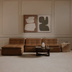 Lino Ottoman Tan Leather