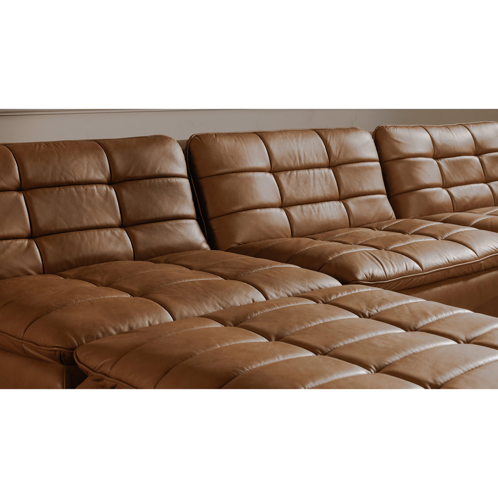 Lino Ottoman Tan Leather