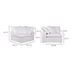 Clay Corner Chair Cream White