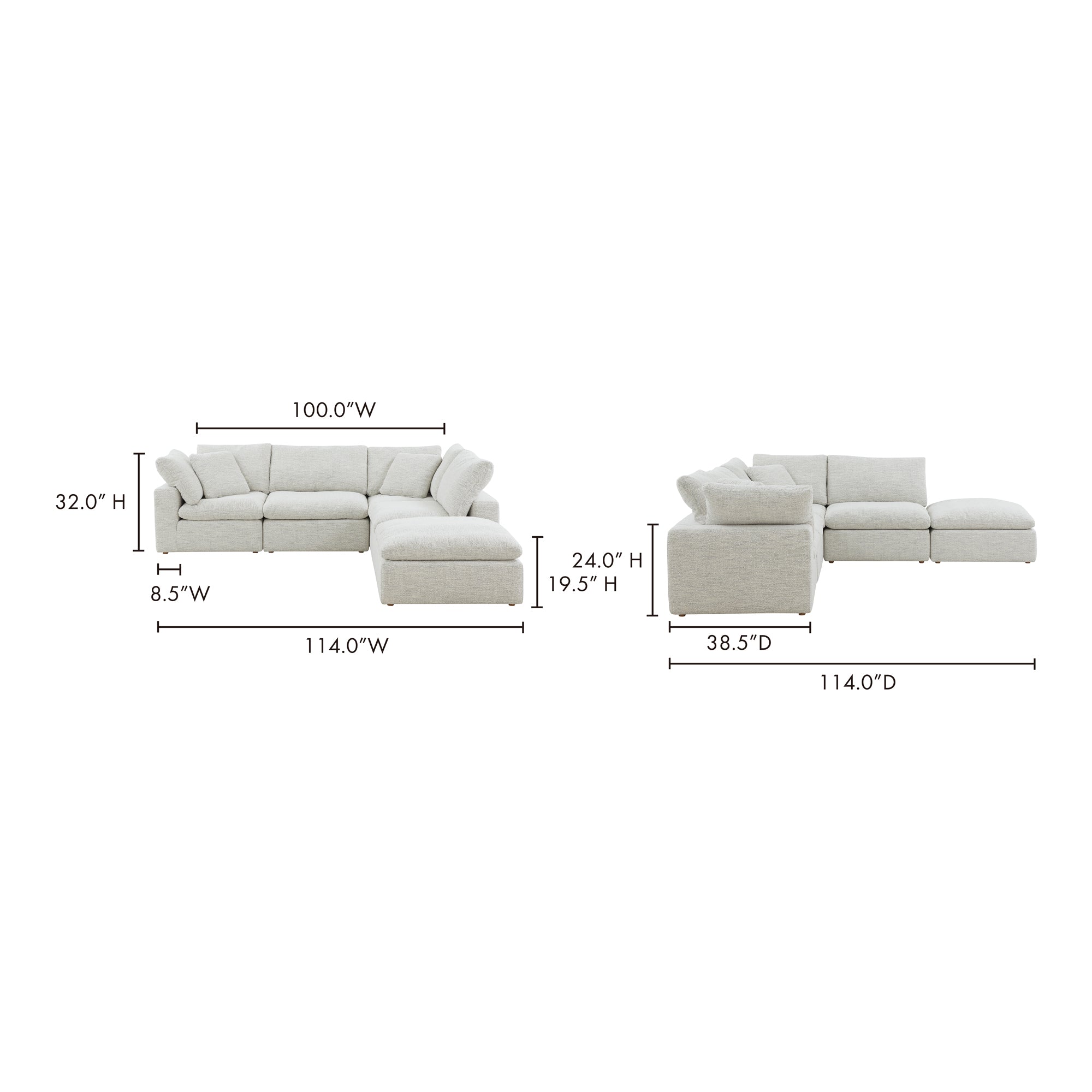 Terra Condo Dream Modular Sectional Coastside Sand
