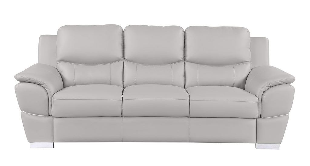 4572 Modern Genuine Leather 2-Piece Sofa Set - Light Grey - SKU 4572 LIGHT GREY 2PC (S/L) - GROUP - view 3