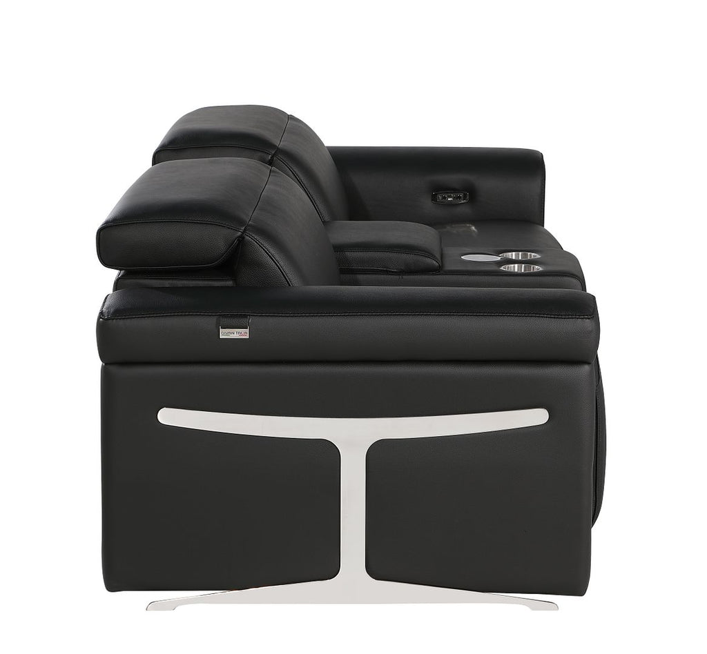 1126 Divanitalia 3-Piece Modular Power Reclining Loveseat in Top Grain Italian Leather with 2 Power Recliners & Power Headrests