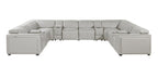 1224 Divanitalia 12-Piece U-Shaped Sectional Sofa in Top Grain Italian Leather with 4 Power Recliners & Power Headrests