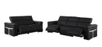 1126 Divanitalia 5-Piece Modular Power Reclining Sofa and Loveseat Set in Top Grain Italian Leather with 4 Power Recliners & Power Headrests - Black - SKU 1126-BLACK-5.4-HT-2PC - view 4