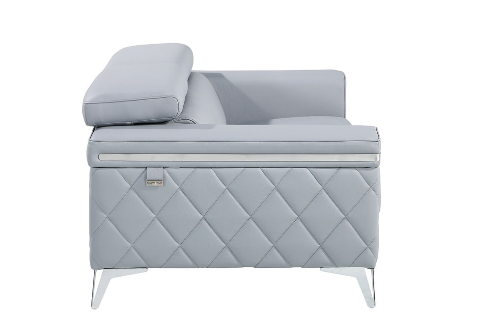 1140 Divanitalia Loveseat with Adjustable Headrest in Top-grain Italian Leather