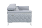1140 Divanitalia Loveseat with Adjustable Headrest in Top-grain Italian Leather
