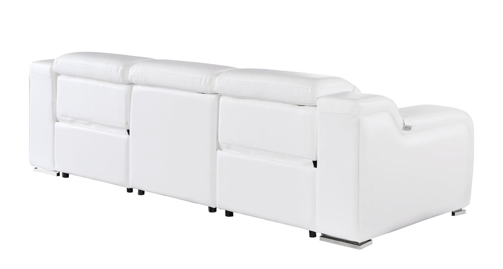 1116 Divanitalia 3-Piece Modular Power Reclining Sofa in Top Grain Italian Leather with 2 Power Recliners & Power Headrests