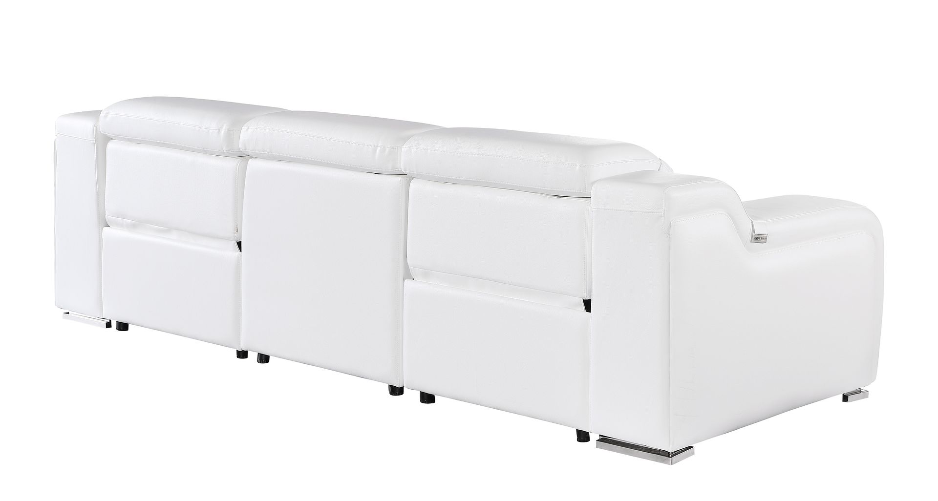 1116 Divanitalia 3-Piece Modular Power Reclining Sofa in Top Grain Italian Leather with 2 Power Recliners & Power Headrests