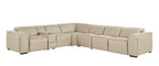 1224 Divanitalia 7-Piece L-Shaped Sectional Sofa in Top Grain Italian Leather with 3 Power Recliners & Power Headrests - Beige - SKU 1224-BEIGE-7PC-3PWR-SECTIONAL - view 3