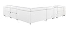 1116 Divanitalia 6-Piece L-Shaped Sectional Sofa in Top Grain Italian Leather with 3 Power Recliners & Power Headrests - White - SKU 1116-WHITE-6PC-3PWR-SECTIONAL- GROUP - view 6
