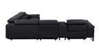 1246 Divanitalia 6-Piece L-Shaped Modular Power Reclining Sectional Sofa with 3 Power Recliners and Power Headrests - Top Grain Italian Leather - Black - SKU 1246-BLACK-6PC-3PWR-SECTIONAL - view 6