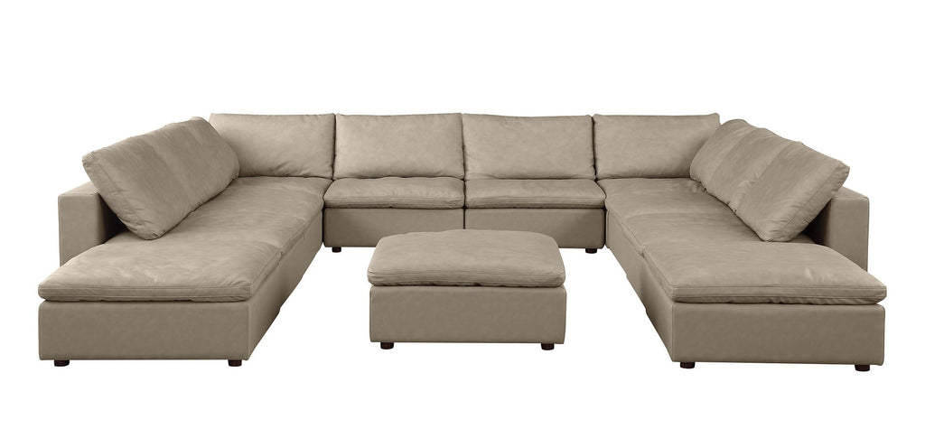 1100 Divanitalia Top-grain Italian Leather 11-Piece Sectional Sofa with Chaise