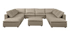 1100 Divanitalia Top-grain Italian Leather 11-Piece Sectional Sofa with Chaise