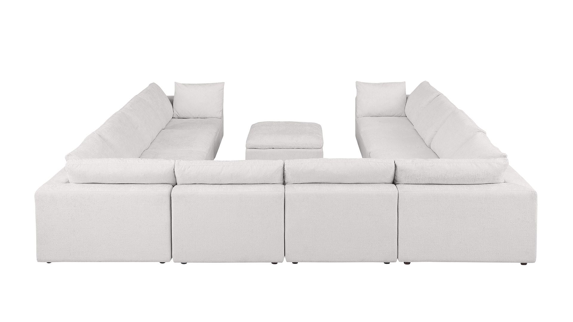 1100 Divanitalia 11-Piece U-Shaped Sectional Sofa in Top-grain Italian Leather