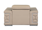 692 Divanitalia Chair with Adjustable Headrest in Top-grain Italian Leather - Beige - SKU 692-CH-BEIGE - view 4