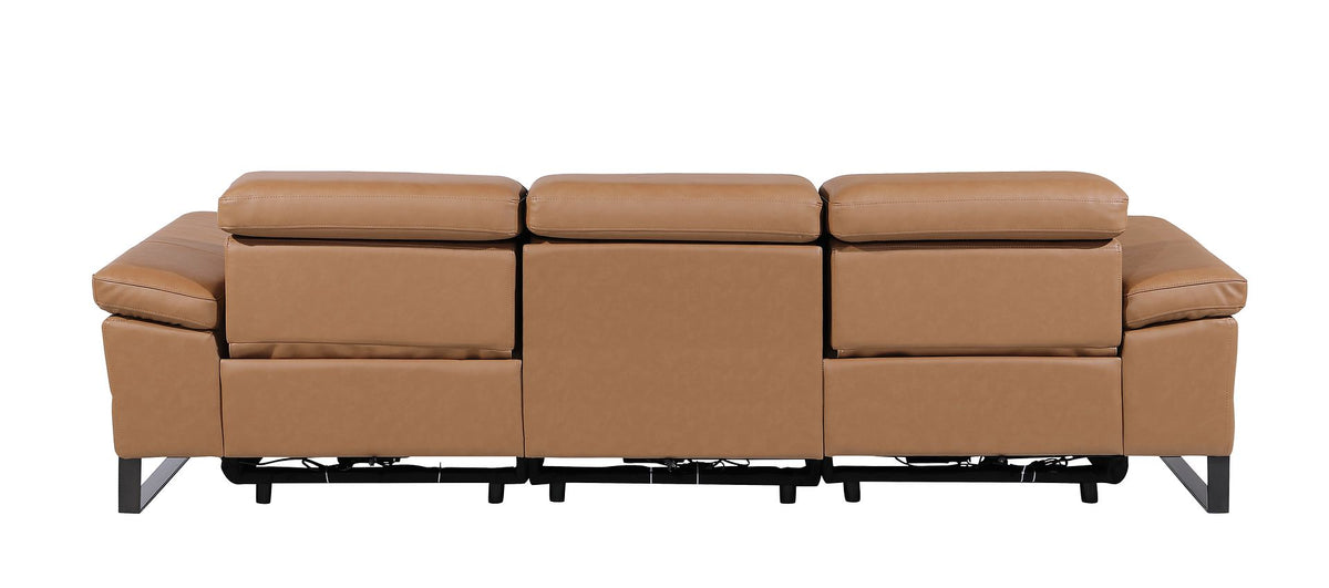 1246 Divanitalia Modular Power Dual Reclining Sofa with Power Reclining Headrests - Top Grain Italian Leather - Cognac - SKU 1246-COGNAC-3.2-S-HT - view 7