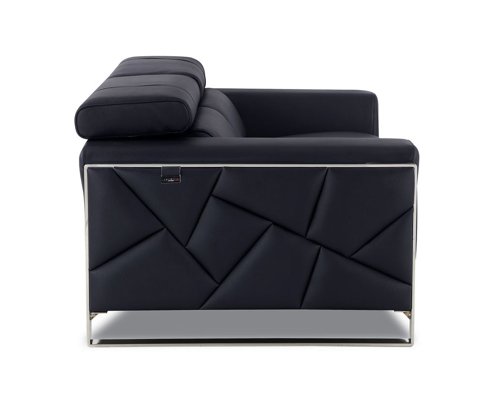 903 Divanitalia Loveseat with Adjustable Headrest in Top-grain Italian Leather