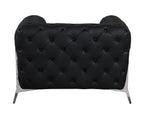 970 Divanitalia 3-Piece Sofa Set in Top-grain Italian Leather - Black - SKU 970- BLACK 3PC (S/CH/CH) - GROUP - view 5