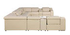 1116 Divanitalia 12-Piece U-Shaped Sectional Sofa in Top Grain Italian Leather with 4 Power Recliners & Power Headrests