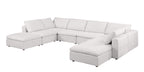 1100 Divanitalia Top-grain Italian Leather 8-Piece Sectional Sofa with Chaise