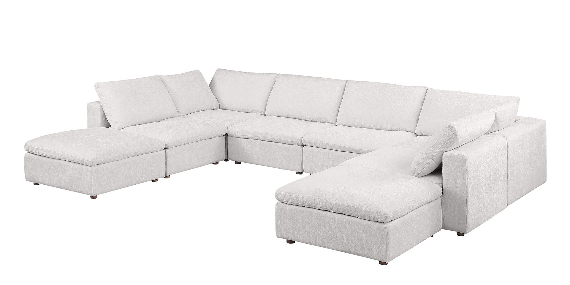 1100 Divanitalia Top-grain Italian Leather 8-Piece Sectional Sofa with Chaise