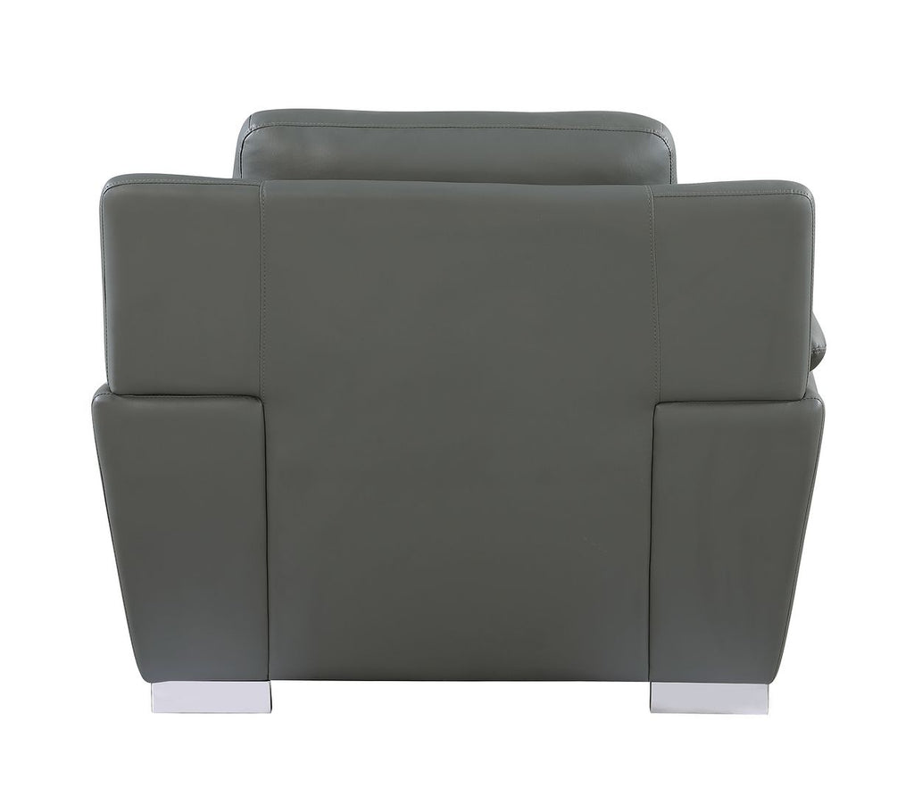 4572 Modern Genuine Leather Chair - Dark Grey - SKU 4572-CH-GRAY - view 4