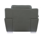 4572 Modern Genuine Leather Chair - Dark Grey - SKU 4572-CH-GRAY - view 4