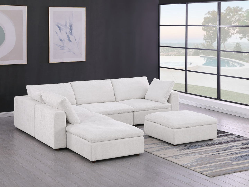 1100 Divanitalia 6-Piece Left Arm Facing 3-Seat Sectional Sofa - Top-grain Italian Leather