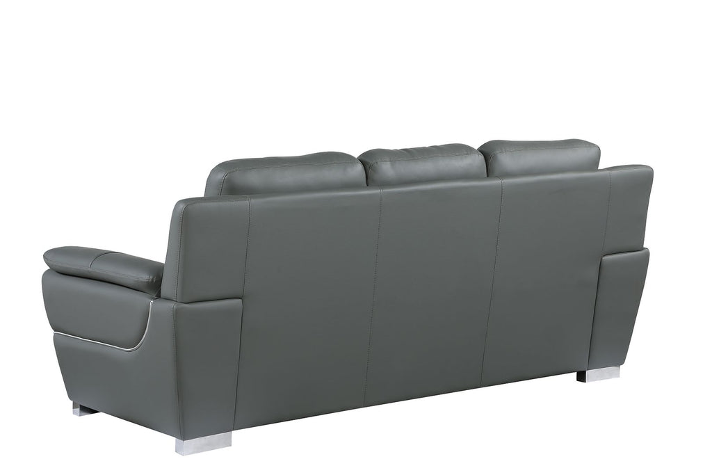4572 Modern Genuine Leather 2-Piece Sofa Set - Dark Grey - SKU 4572 GRAY 2PC (S/L) - GROUP - view 5