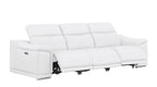 2679 Power Reclining Sofa, Console Loveseat & Chair Set in Genuine Leather - 6 Recliners - White - SKU 2679-WHITE-7.6-HT-3PC - view 3