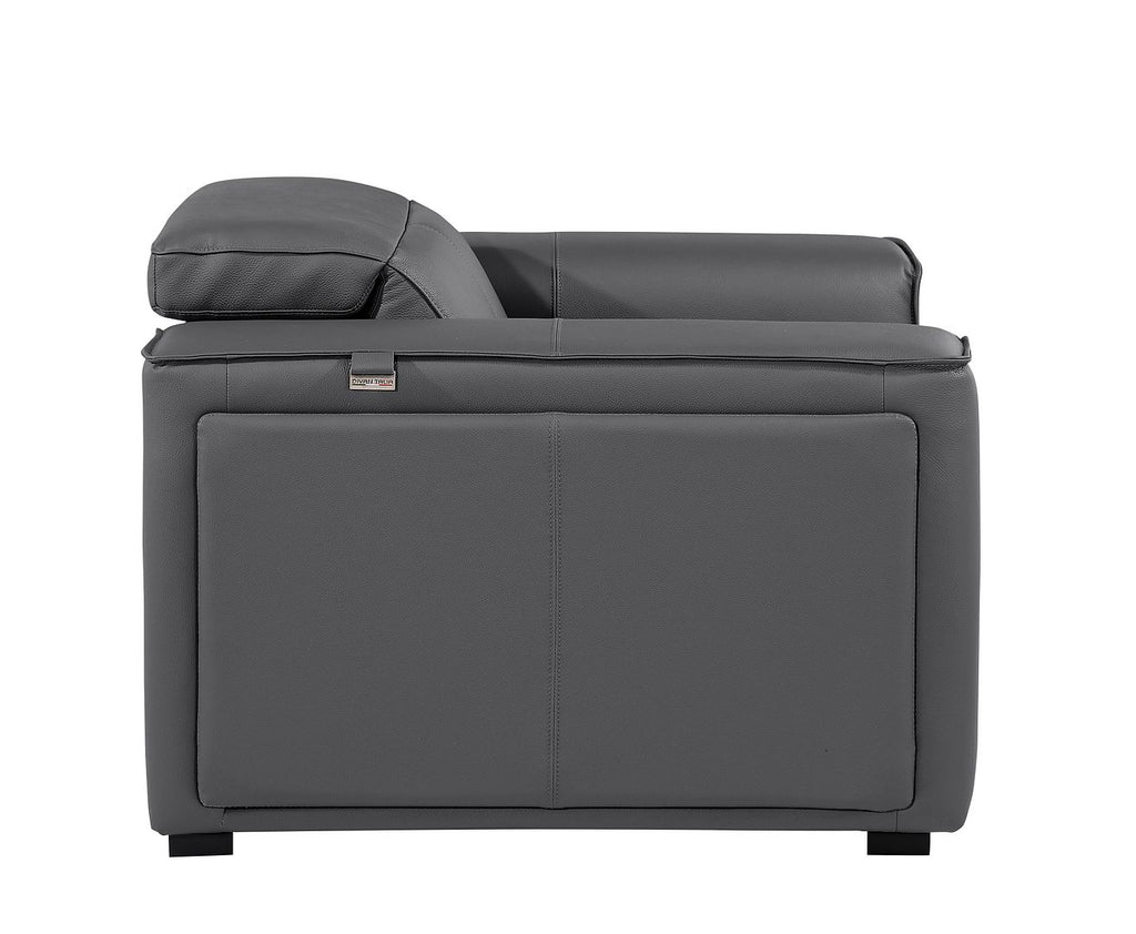 1126 Divanitalia Top Grain Italian Leather Power Reclining Chair with Power Headrests