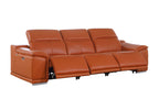 9762 Divanitalia 3-Piece Modular Power Reclining Sofa with 3 Power Recliners in Top Grain Italian Leather