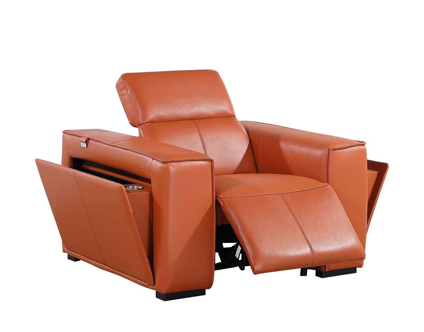 1126 Divanitalia Top Grain Italian Leather Power Reclining Chair with Power Headrests