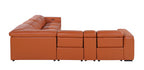 1224 Divanitalia 7-Piece L-Shaped Sectional Sofa in Top Grain Italian Leather with 4 Power Recliners & Power Headrests