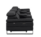 1246 Divanitalia Modular Power Triple Reclining Dual Console Sofa with Power Reclining Headrests - Top Grain Italian Leather - Black - SKU 1246-BLACK-5.3-HT - view 13