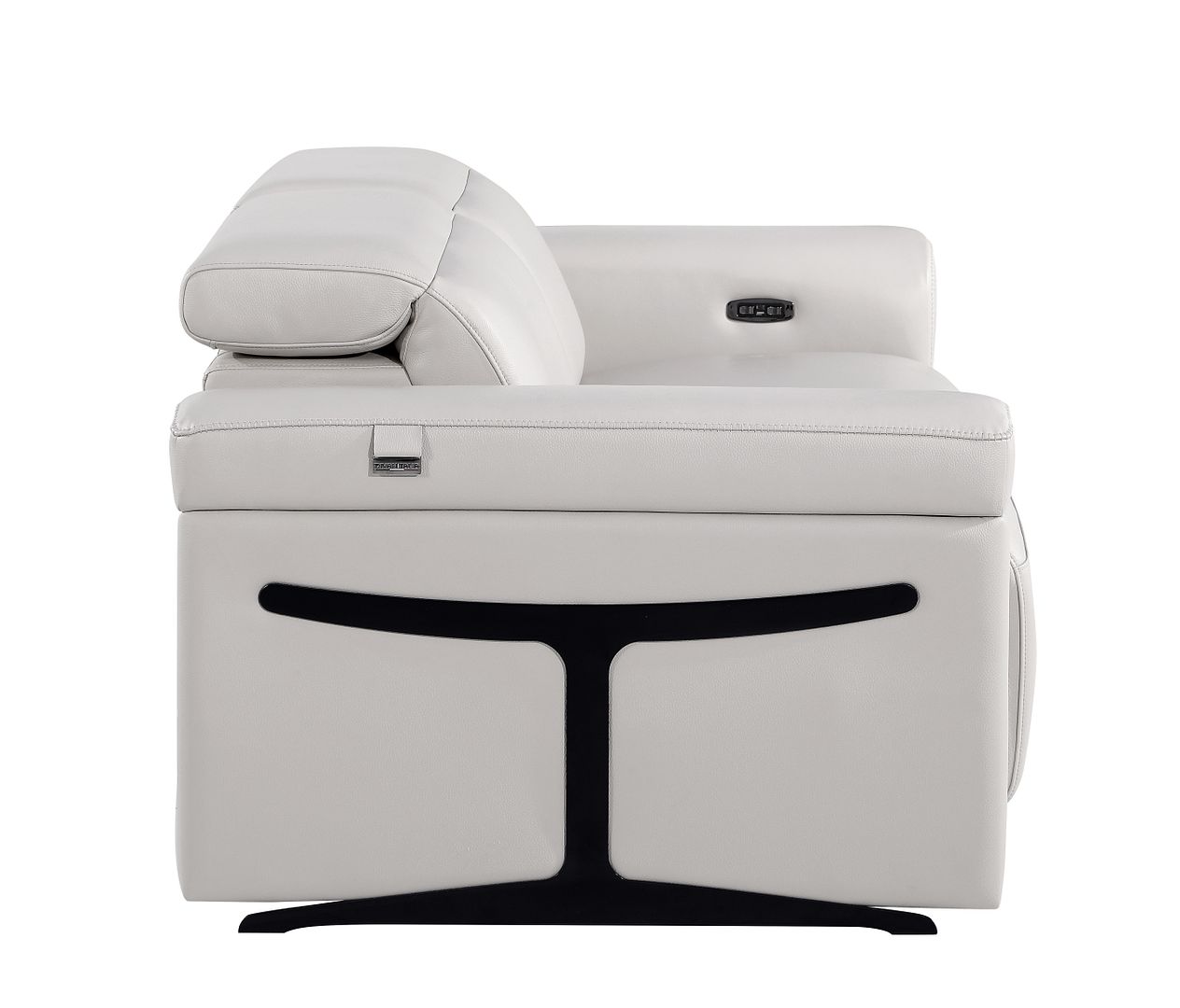 1126 Divanitalia Power Reclining Loveseat in Top Grain Italian Leather with 2 Power Recliners & Power Headrests