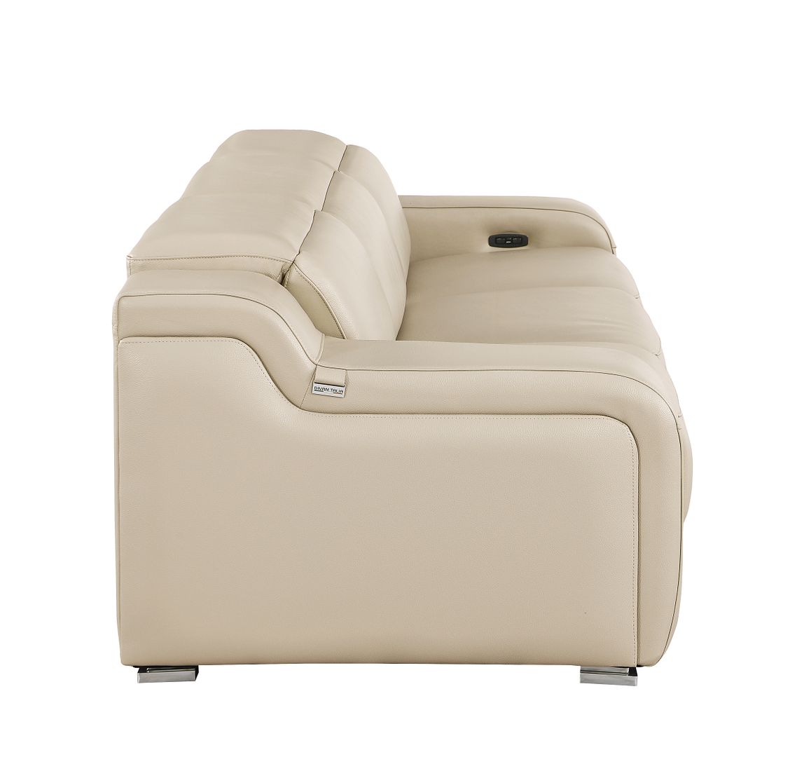 1116 Divanitalia 3-Piece Modular Power Reclining Sofa in Top Grain Italian Leather with 2 Power Recliners & Power Headrests