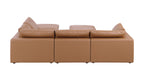 1100 Divanitalia 6-Piece Right Arm Facing 3-Seat Sectional Sofa - Top-grain Italian Leather